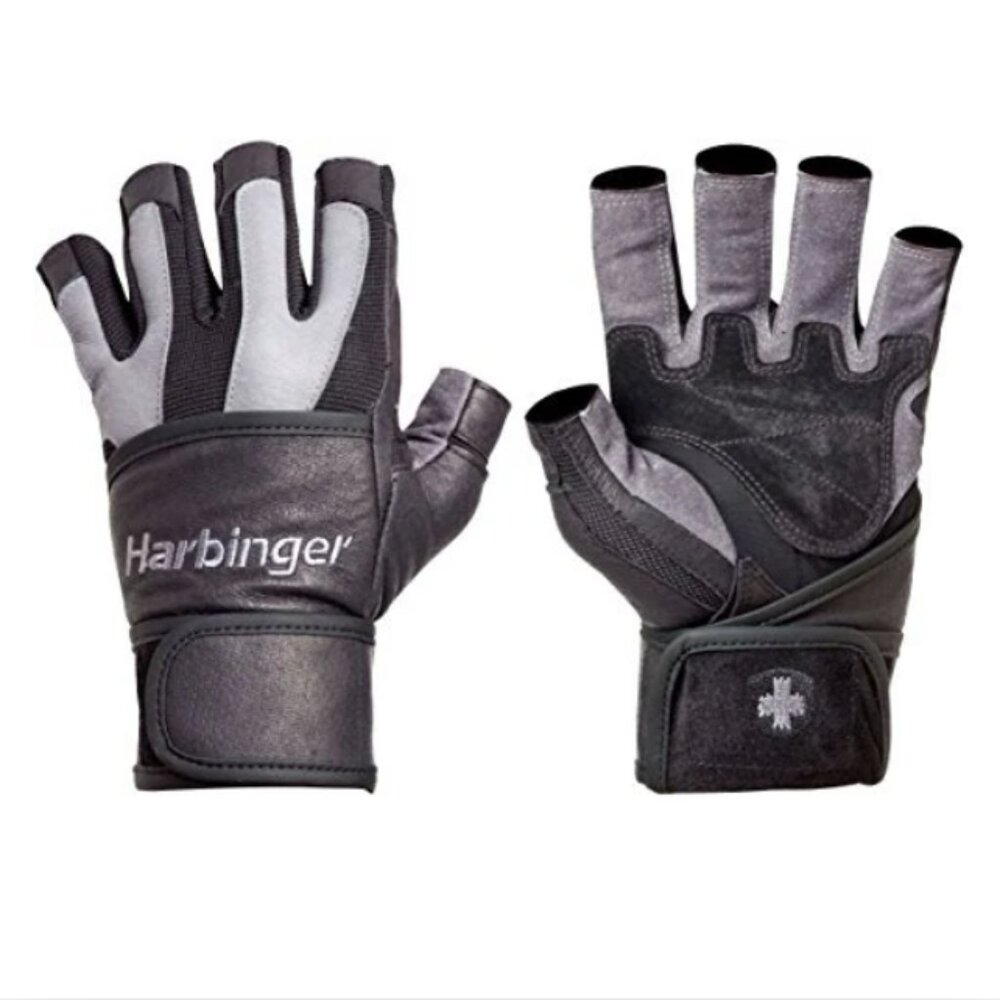Harbinger Men’s BioFlex WristWrap Weightlifting Gloves with Spider Grip Leather
